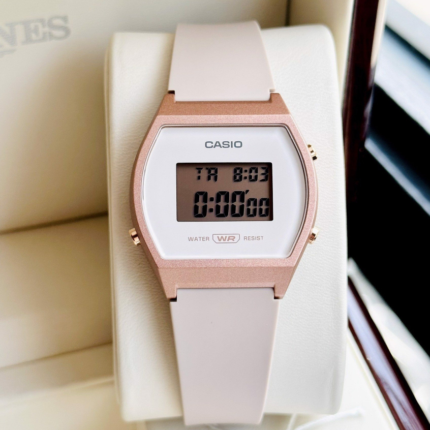 Đồng hồ Casio nữ điện tử LW-204-4ADF dây cao su chính hãng