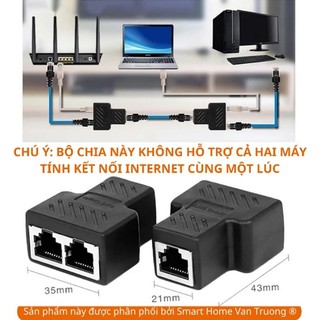 Bộ chia mạng LAN, RJ45, 1 cổng ra 2 cổng