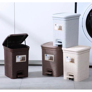 Thùng Rác nhựa mây đan đạp chân kiểu hàn quốc 3 cỡ