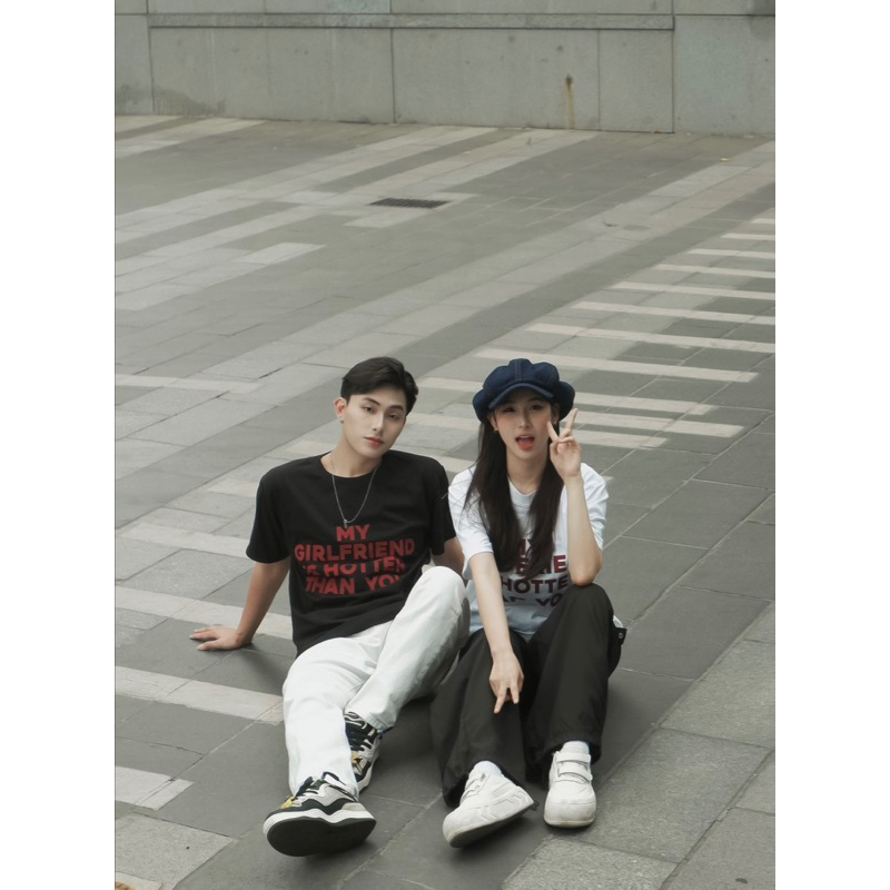 Áo phông unisex CINIMON HOT COUPLE TEE local brand tay lỡ màu đen