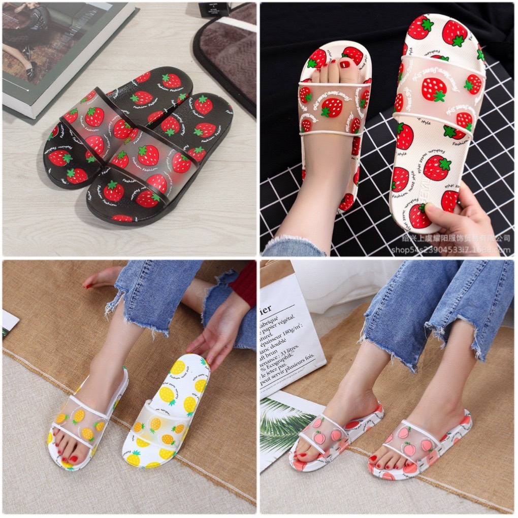 Dép Trái cây quai ngang nam nữ