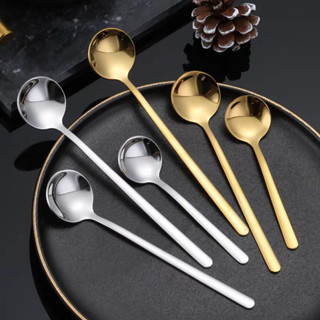 Thìa cafe 10cm 13cm 17cm, muỗng Inox304 cao cấp tròn khuấy cafe,nước ép, sinh tố,muỗng màu bạc và vàng