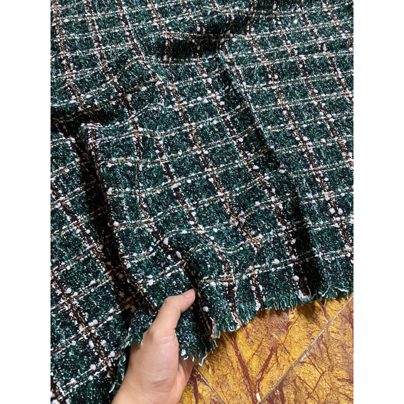 Vải dạ ô xanh lá