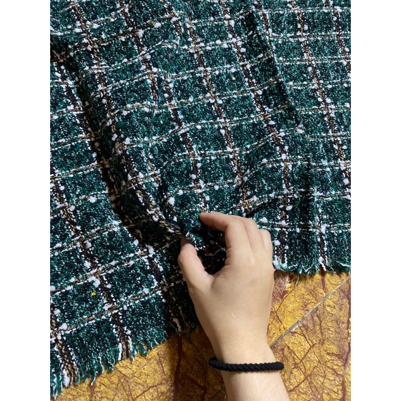 Vải dạ ô xanh lá