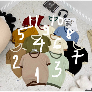 áo len cổ viền nhiều màu