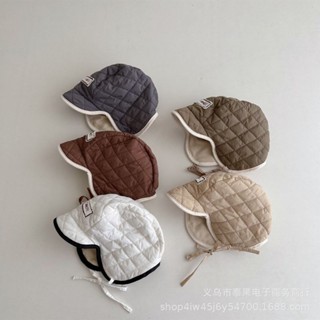  Mũ vải che tai có quai buộc cho bé mũ thu đông cho bé 