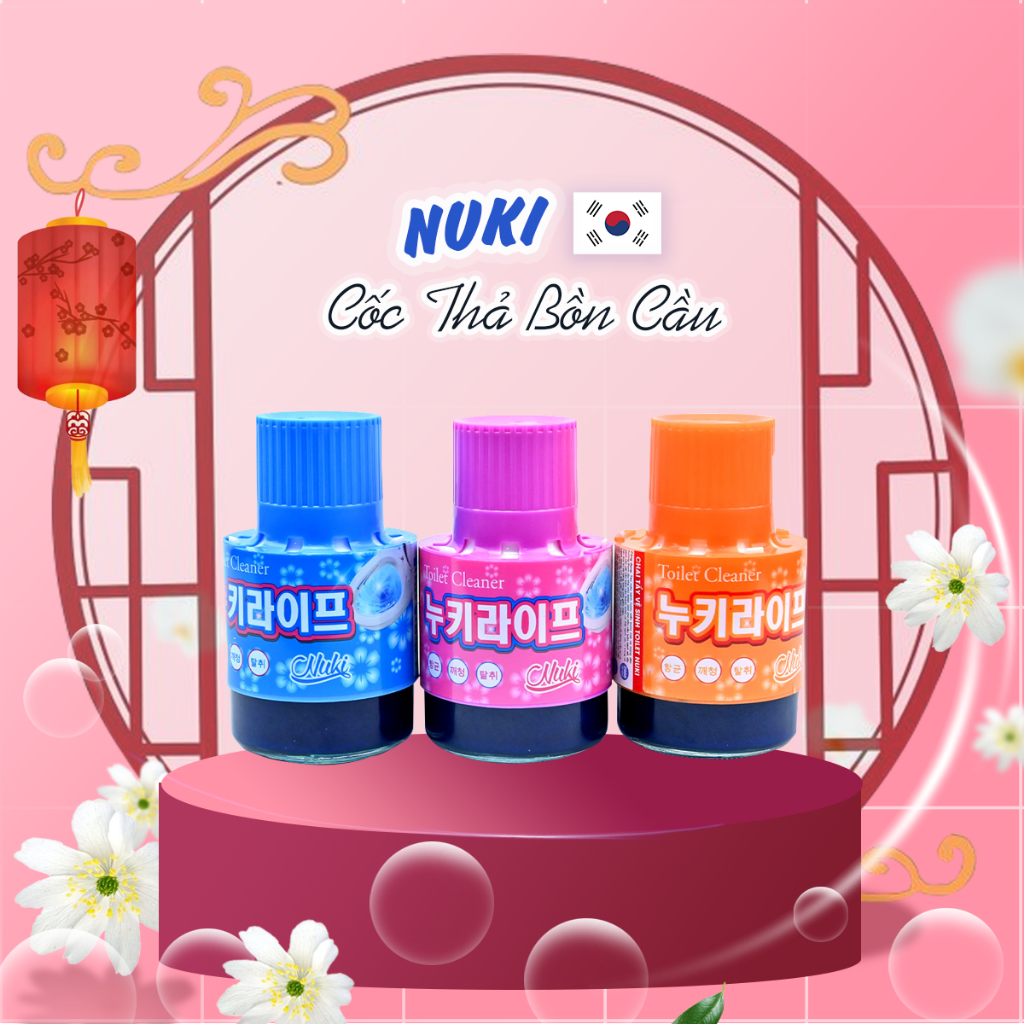 Cốc Tẩy Vệ Sinh Bồn Cầu Hàn Quốc Nuki 380g, Công Nghệ Độc Quyền Đánh Bay Vi Khuẩn và Chất Gây Ố Bồn Cầu