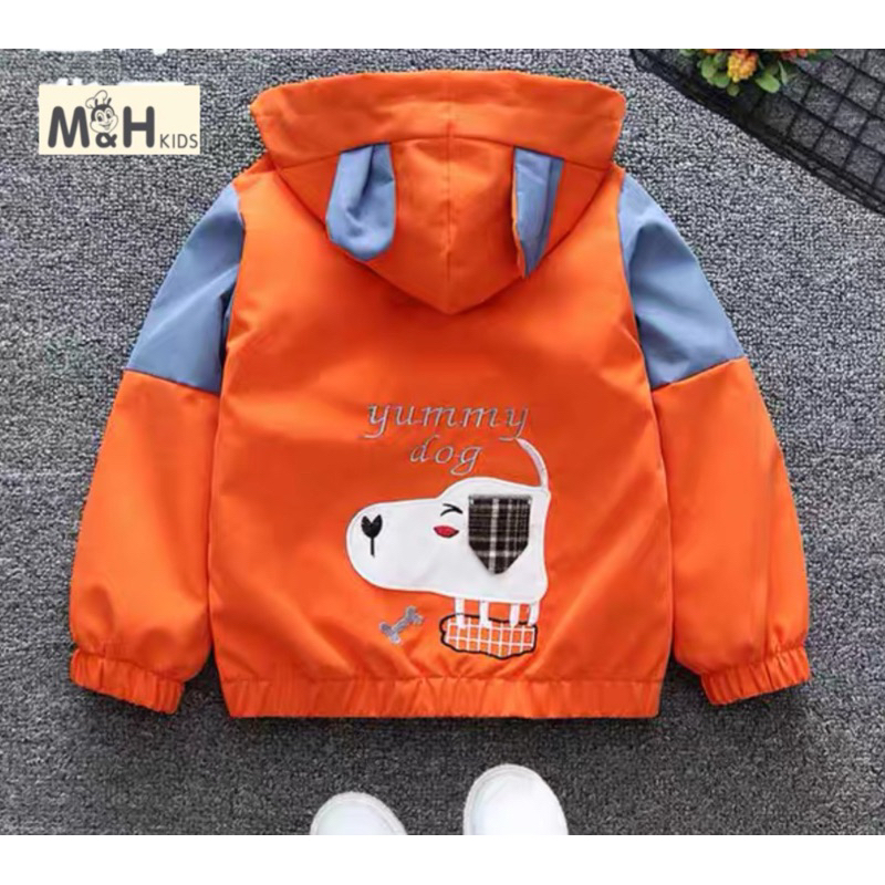 Áo khoác gió siêu nhẹ in hình ngộ nghĩnh cho bé