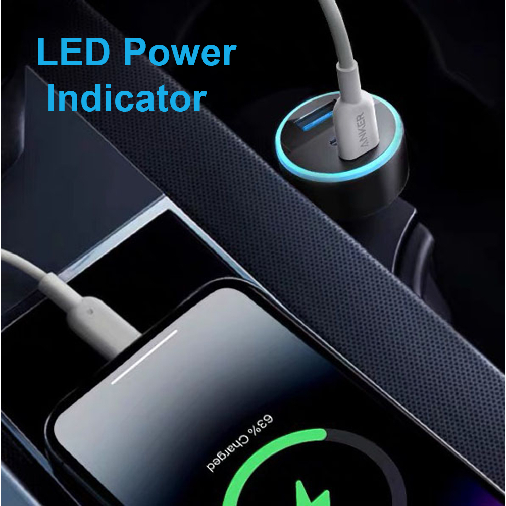 Tẩu sạc nhanh ô tô Anker 67W 3 cổng A2736 sạc PD 20w 35w cho nhiều thiết bị điện thoại 3astore