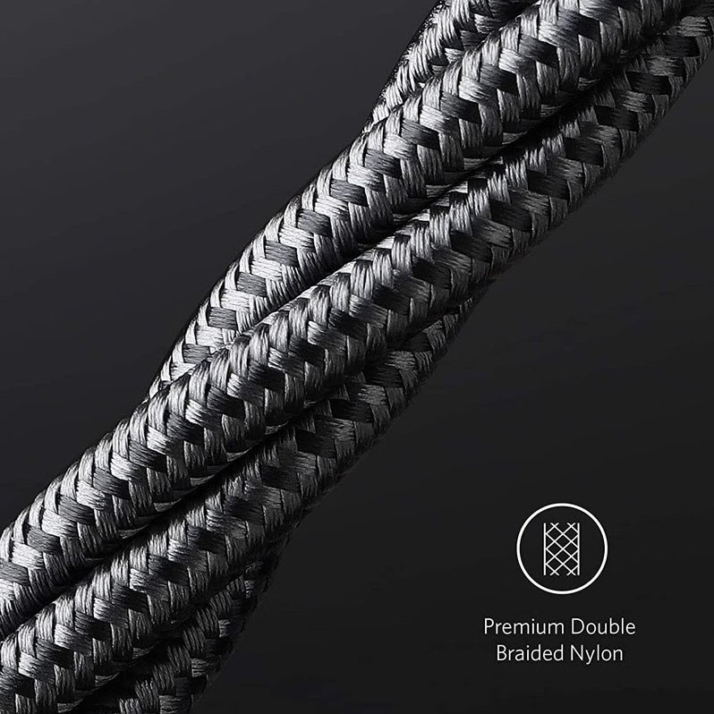 Dây sạc nhanh dù USB to Type C ANKER A81H5 A81H6 cho Samsung Androi 15W -  dài 0.9 Mét 1.8 Mét 3astore