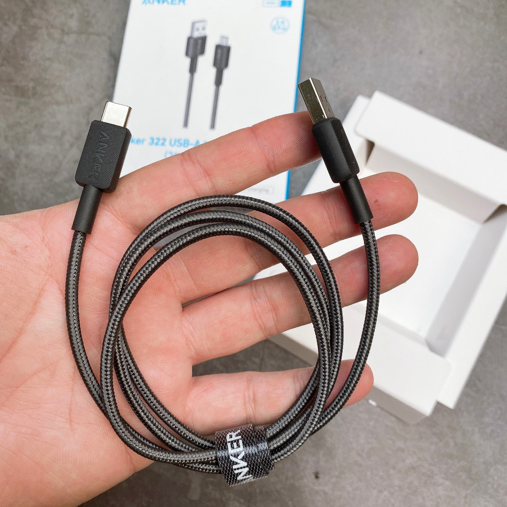 Dây sạc nhanh dù USB to Type C ANKER A81H5 A81H6 cho Samsung Androi 15W -  dài 0.9 Mét 1.8 Mét 3astore