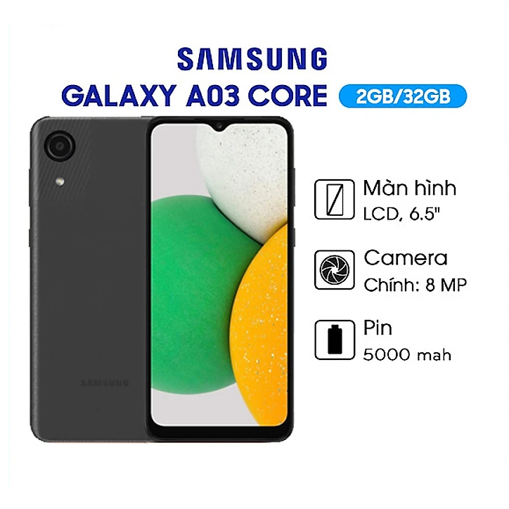 Điện Thoại Samsung A03 Core  - Hàng Chính Hãng