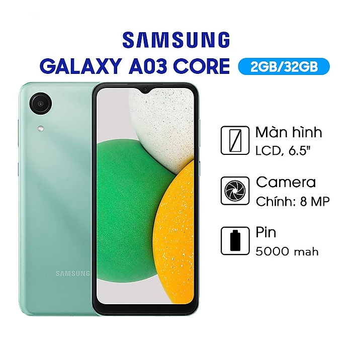 Điện Thoại Samsung A03 Core  - Hàng Chính Hãng