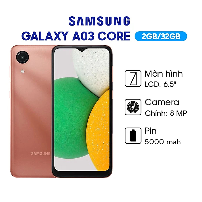 Điện Thoại Samsung A03 Core  - Hàng Chính Hãng