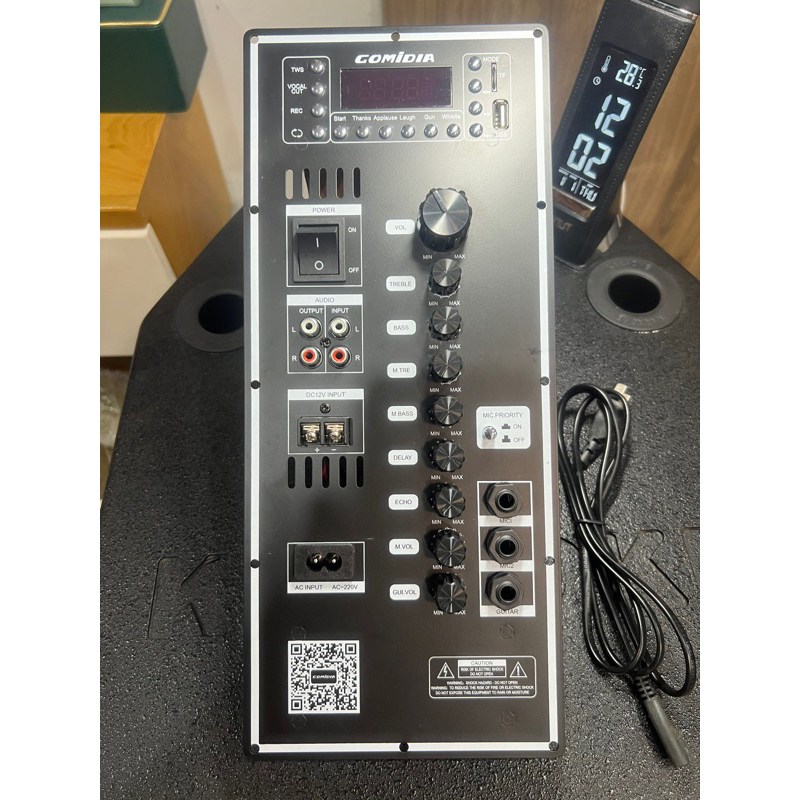Bo mạch loa kéo bass40 , 3 đường tiếng tặng kèm dây nguồn sạc