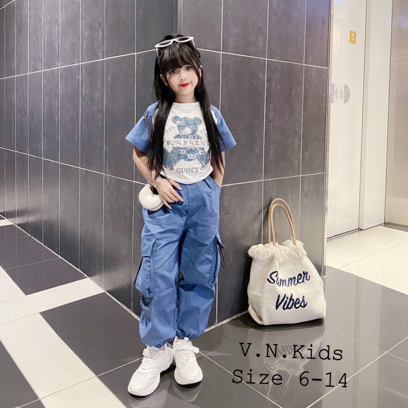 Bộ đính đá Gấu,Thỏ + quần Jean bom cho Bé size đại 17kg-42kg