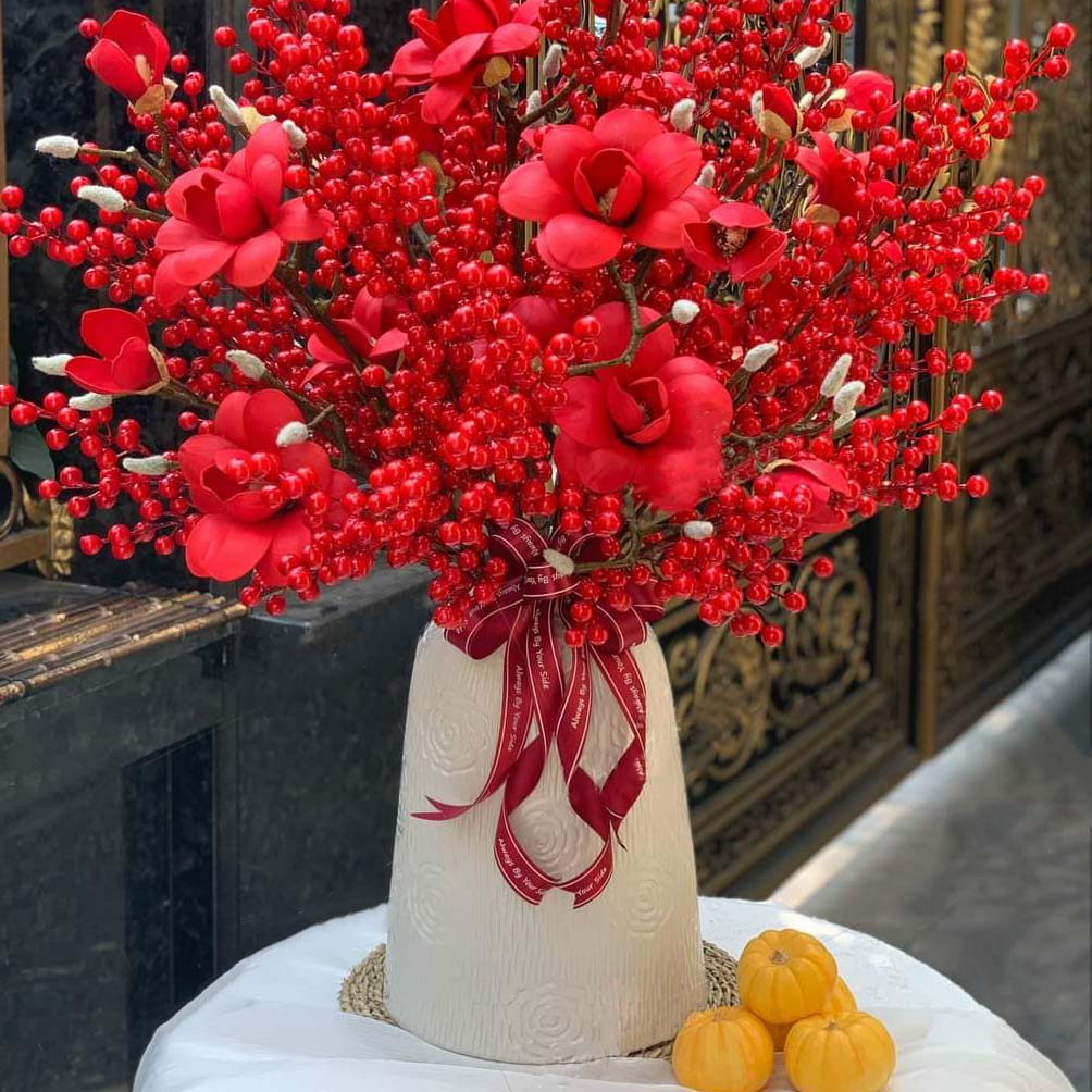 Bình hoa gốm dáng chuông, 50 mẫu lọ cắm hoa Bát Tràng cao cấp decor trang trí phòng khách sang trọng - Part 1