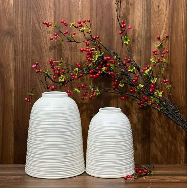 Bình hoa gốm dáng chuông, 50 mẫu lọ cắm hoa Bát Tràng cao cấp decor trang trí phòng khách sang trọng - Part 1