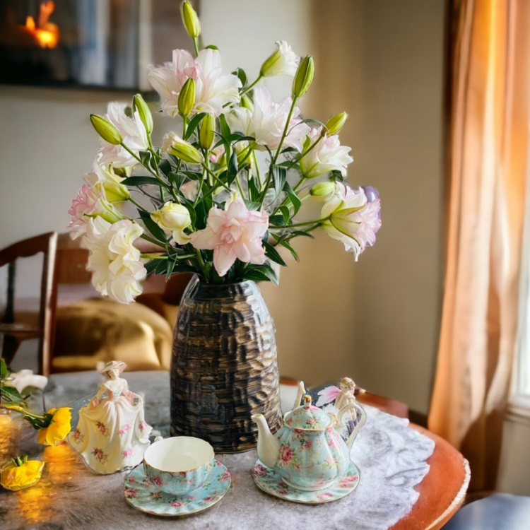 Bình hoa gốm dáng chuông, 50 mẫu lọ cắm hoa Bát Tràng cao cấp decor trang trí phòng khách sang trọng - Part 1