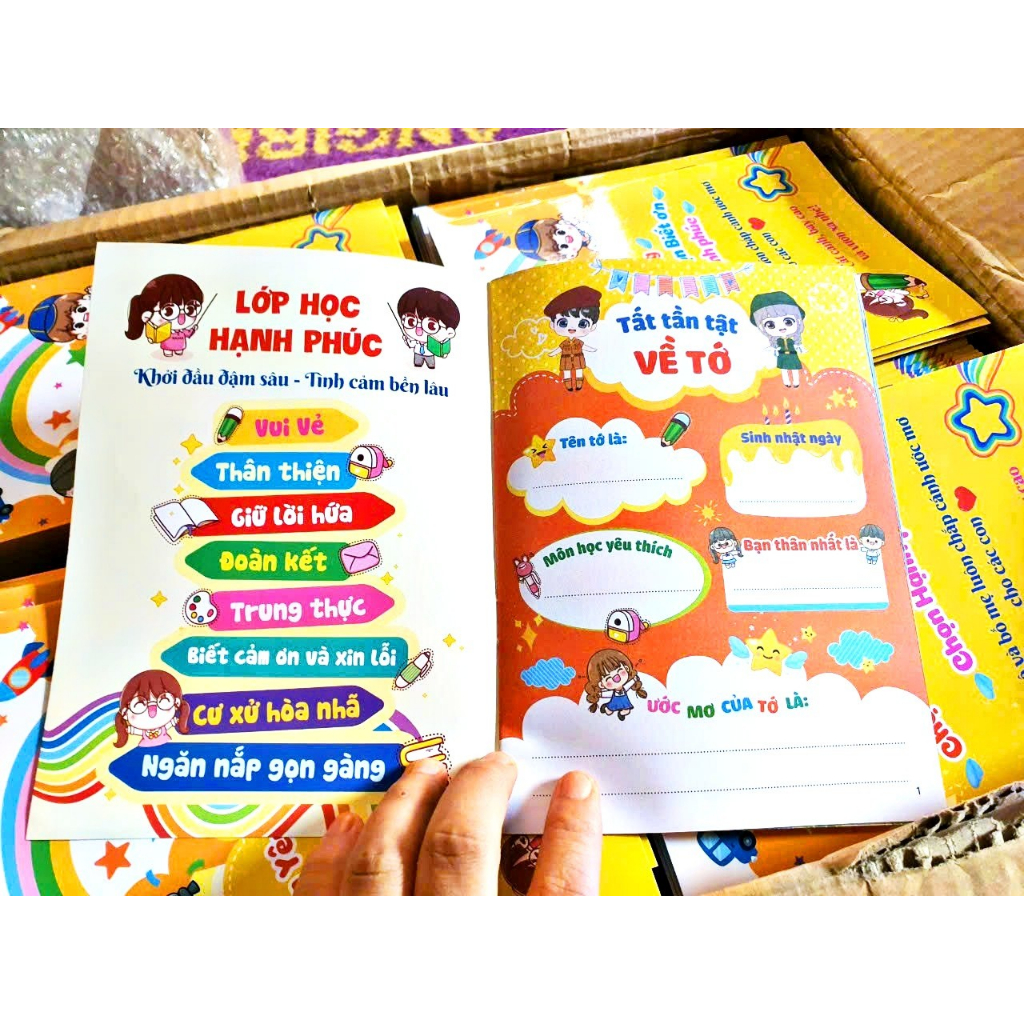 Sổ thi đua sao chăm ngoan A5  khen thưởng