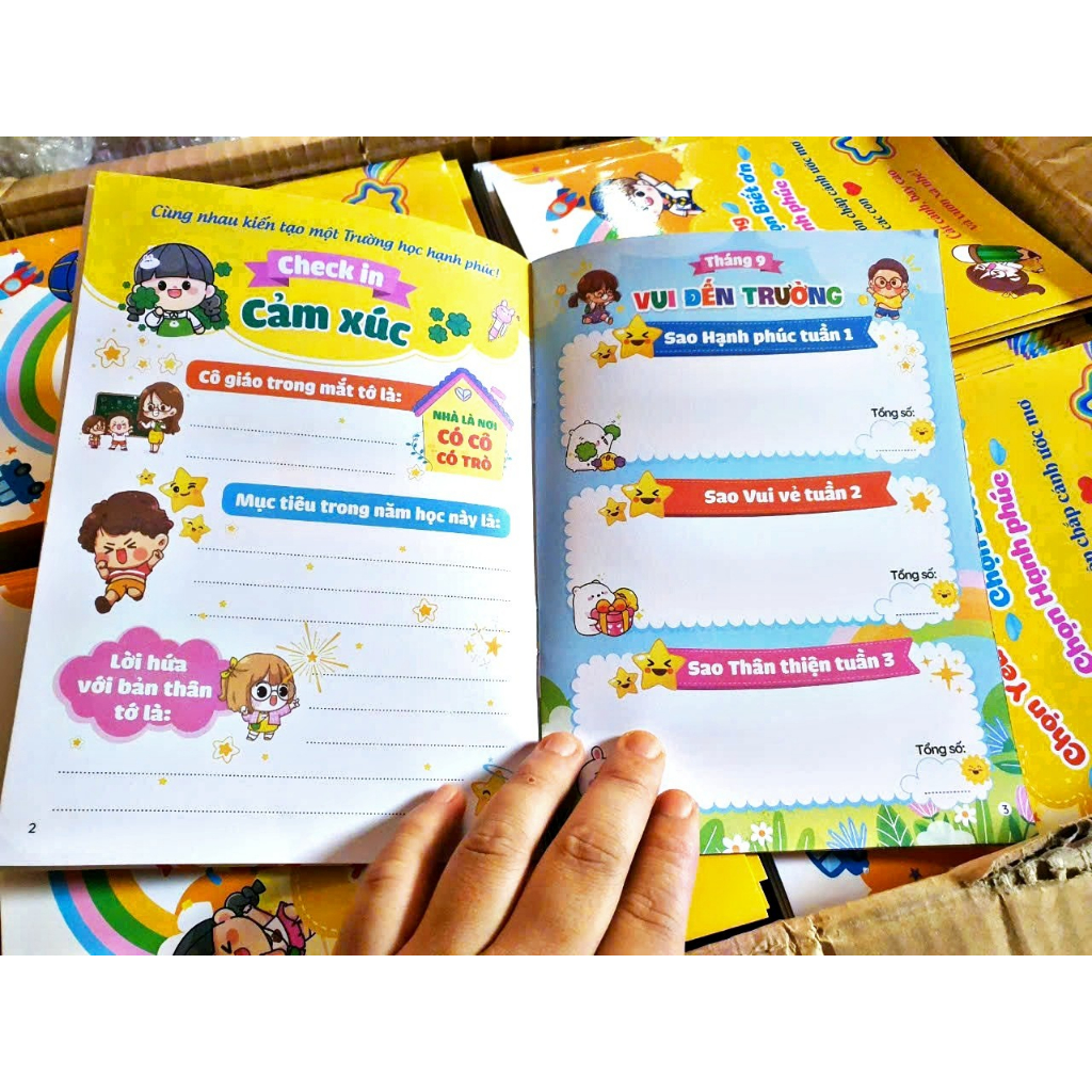 Sổ thi đua sao chăm ngoan A5  khen thưởng