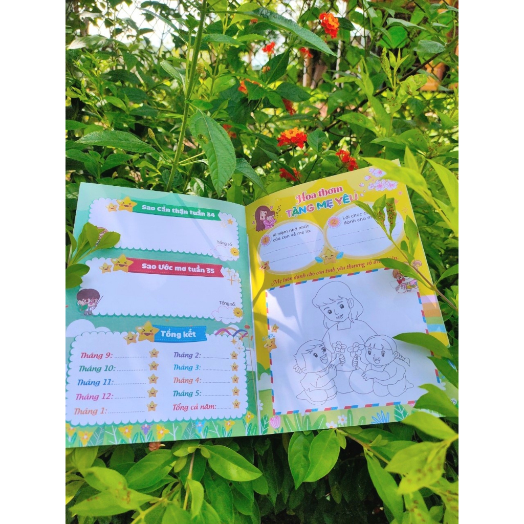 Sổ thi đua sao chăm ngoan A5  khen thưởng