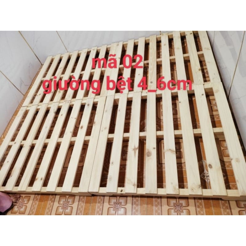 giường pallet kiểu hàn tháo gáp. gỗ  tự nhiên