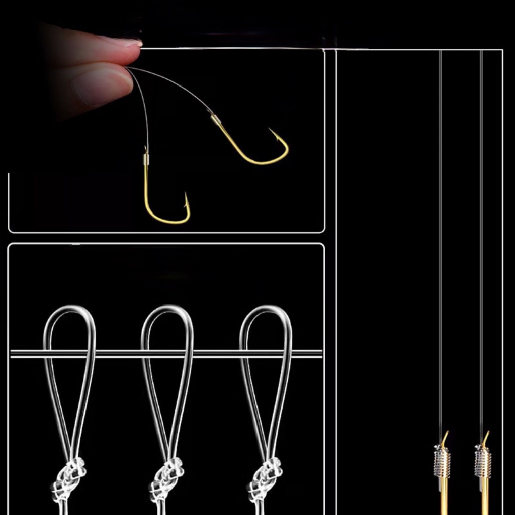 Bảng 10 Cặp Lưỡi Câu Cá Đôi Buộc Sẵn , Lưỡi Thẻo Đôi   Chuyên Dụng Câu Đài Câu Đơn LC-22