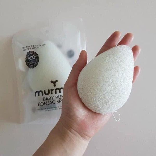 Bông tắm hữu cơ MEEBEE MURMUR Hàn Quốc siêu mềm mại cho bé làm từ bọt biển Konnyaku hàng chính hãng