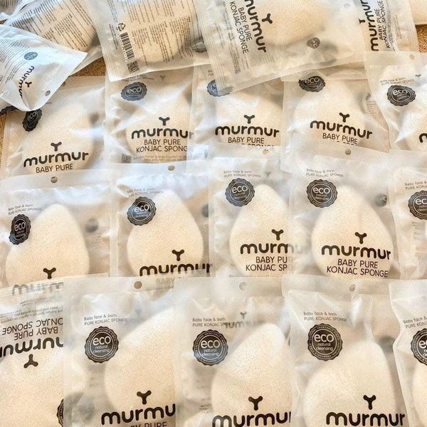 Bông tắm hữu cơ MEEBEE MURMUR Hàn Quốc siêu mềm mại cho bé làm từ bọt biển Konnyaku hàng chính hãng