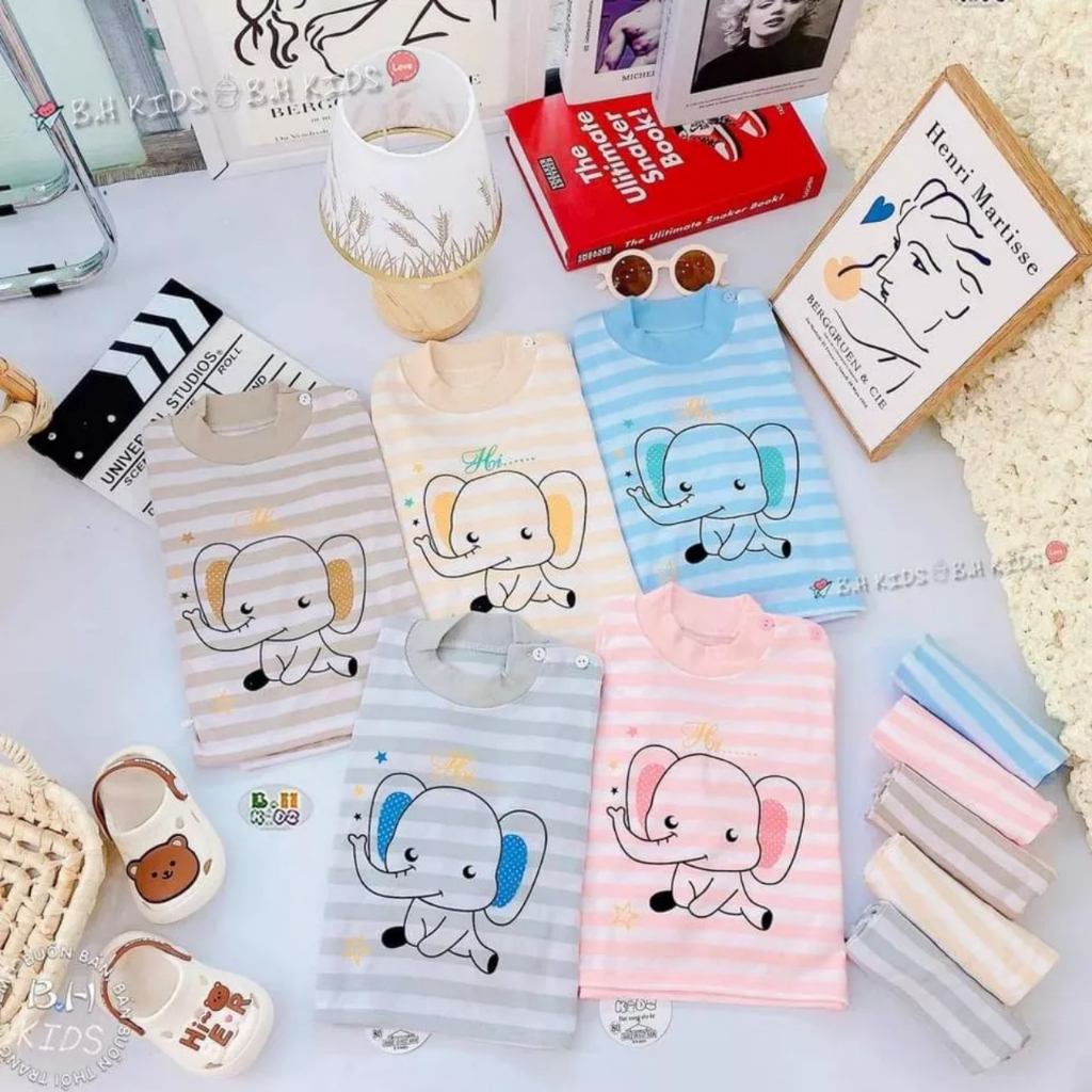 Đồ bộ dài tay cho bé trai và bé gái chất cotton nỉ từ sơ sinh đến 15kg - JKIDS