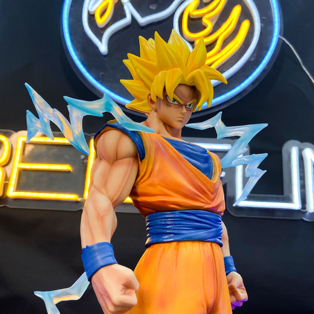 Mô hình Songoku, Siêu Saiyan cấp 3, 2 phiên bản trong Dragon ball, chiều cao 35cm, BeeFun official