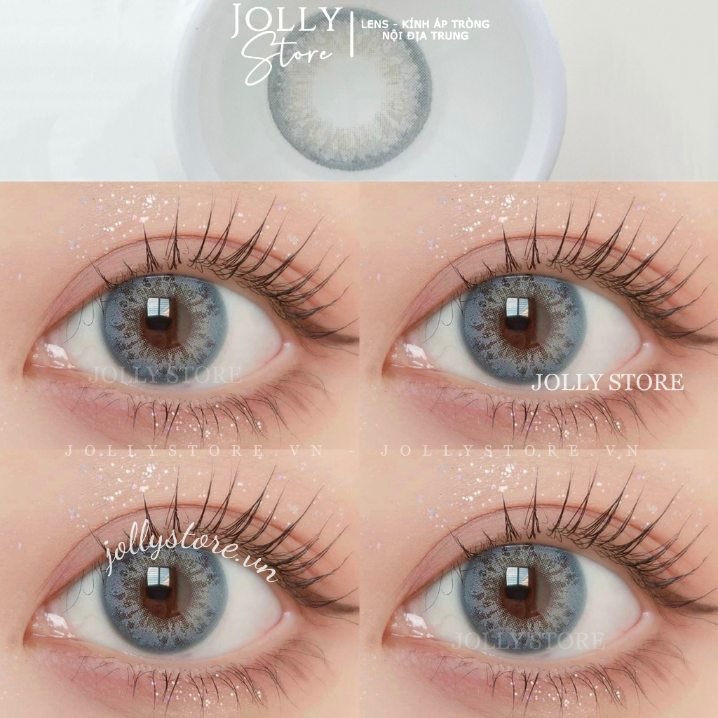 Lens LUNA EYES - Kính áp tròng Gray 596 không giãn cận từ 0-6 độ JOLLY STORE