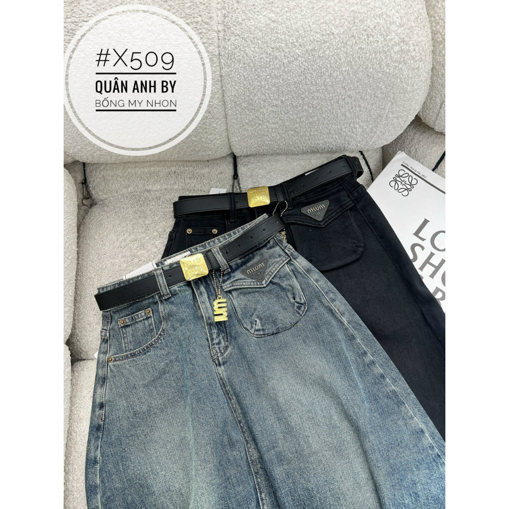 Chân váy jeans dáng dài mimiu siêu xinh