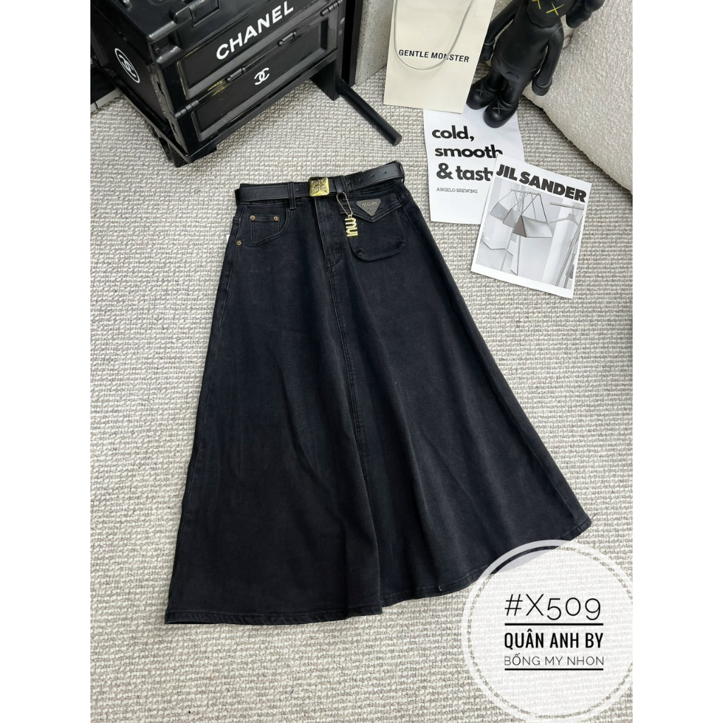 Chân váy jeans dáng dài mimiu siêu xinh