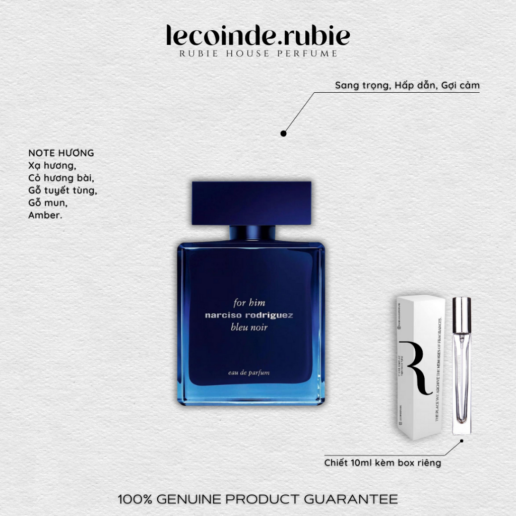 NAR BLEU NOIR HIM • Eau De Parfum - 10ML Nước Hoa Chính Hãng