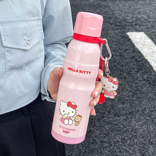 Bình nước giữ nhiệt chính hãng Sanrio 600ml Cinnamoroll, Hello Kitty, My Melody, Pochacco đáng yêu dễ thương