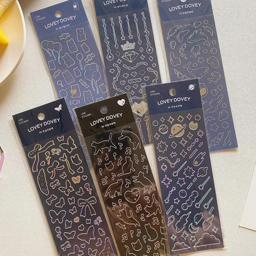 Zanmo tấm hình dán sticker viền bạc silver decor toploader