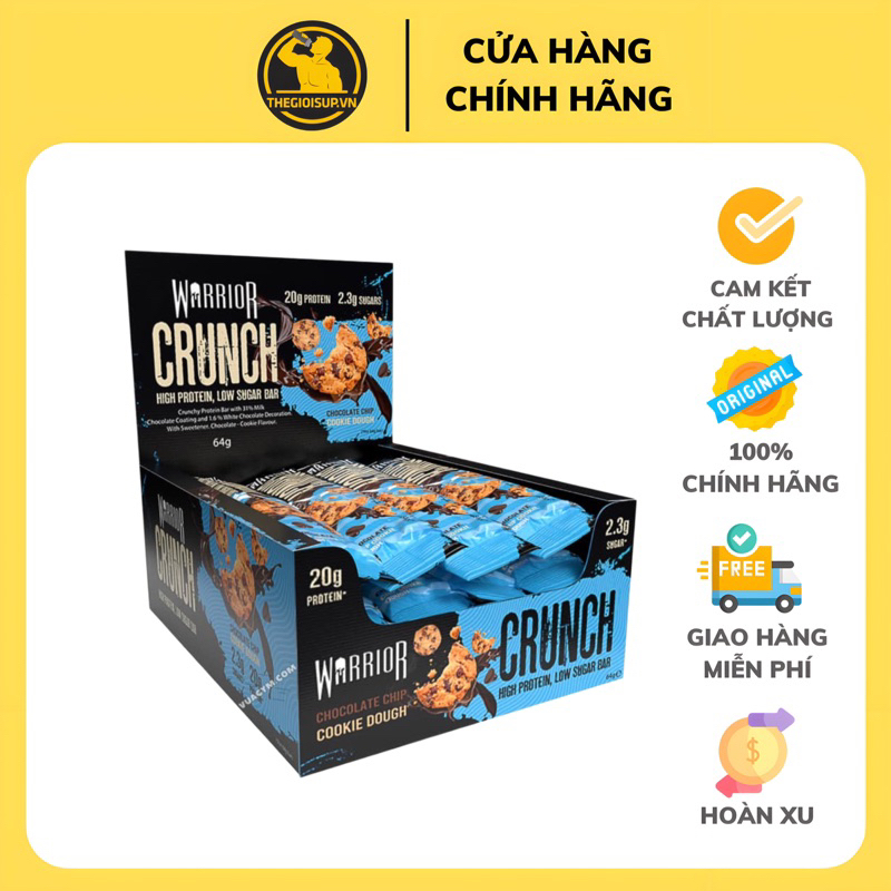 Bánh Protein Warrior Crunch - Bánh Có Mùi Vị Ngon Nhất Thị Trường