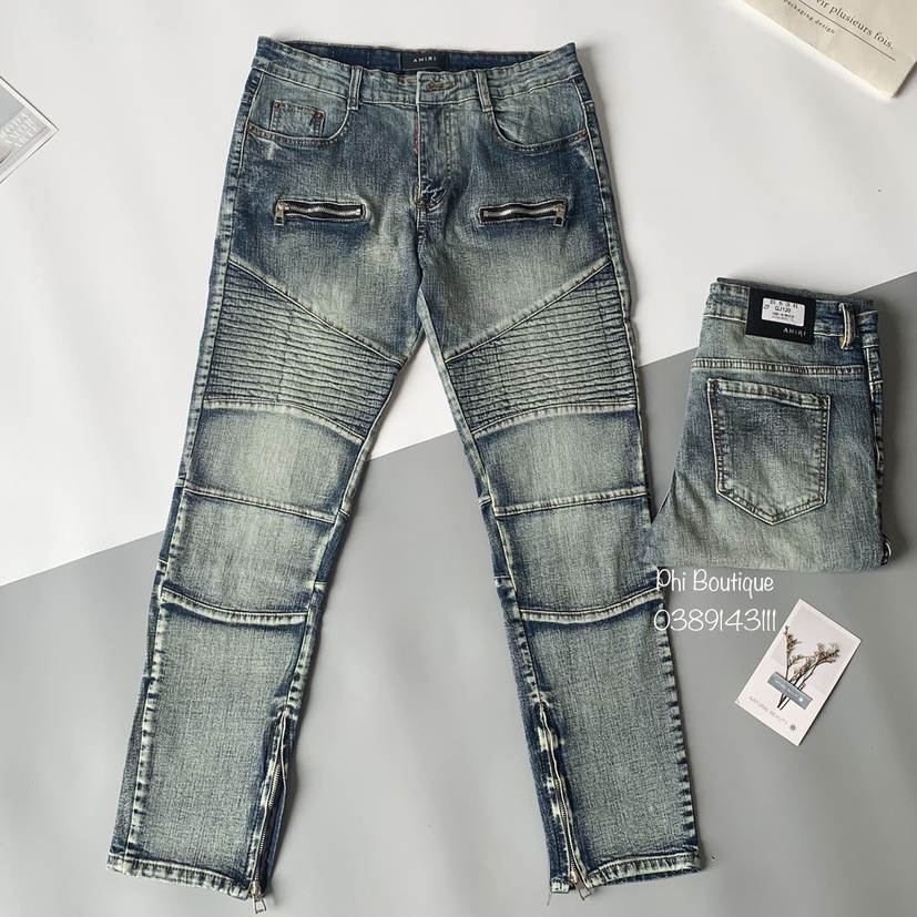 Túi Đeo Vai In Hoa Dễ Phối Đồ Thời Quần Jean BATMAN Xanh Bụi Phối Đùi Vải Nhăn Khoá Zip Quần Bò Nam Đùi Nhăn Phối Khóa