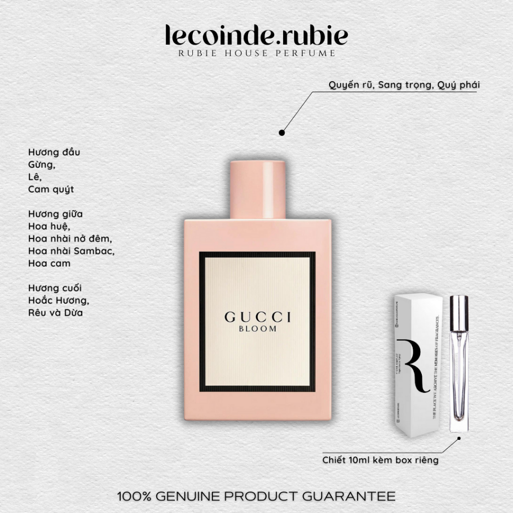 GC BLOOM • Eau de Parfum - 10ML Nước Hoa Chính Hãng