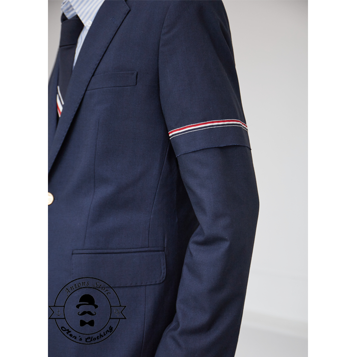 Vest  Viền Tay 1 Bên Màu Xanh Navy