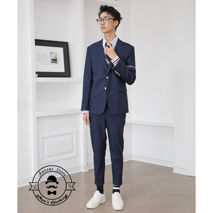 Vest  Viền Tay 1 Bên Màu Xanh Navy