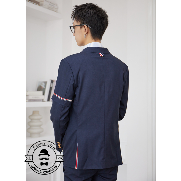 Vest  Viền Tay 1 Bên Màu Xanh Navy