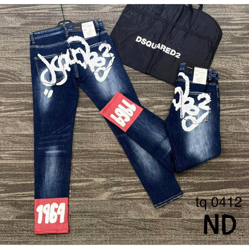 Quần jean DSQ2 gấu 1964 - quần jean hot trend ss2023