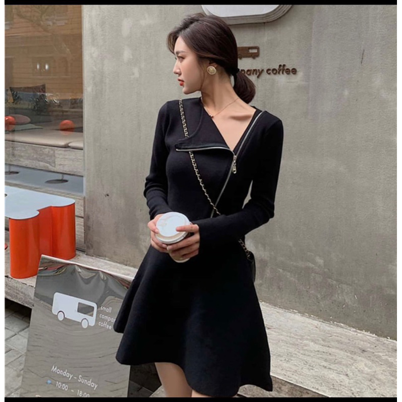 Váy umi thu đông kéo khoá