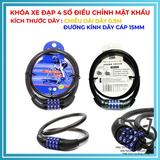 Khoá dây 4 số cao cấp cho xe đạp