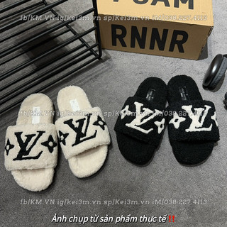 (Ảnh thật - có sẵn) Dép lông LV