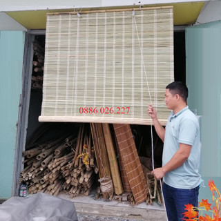 Mành cọ mành che nắng ngang 1,5 x 2m, 1,6 x 2m rèm treo ban công mành trang trí tết nhà hàng quán ăn
