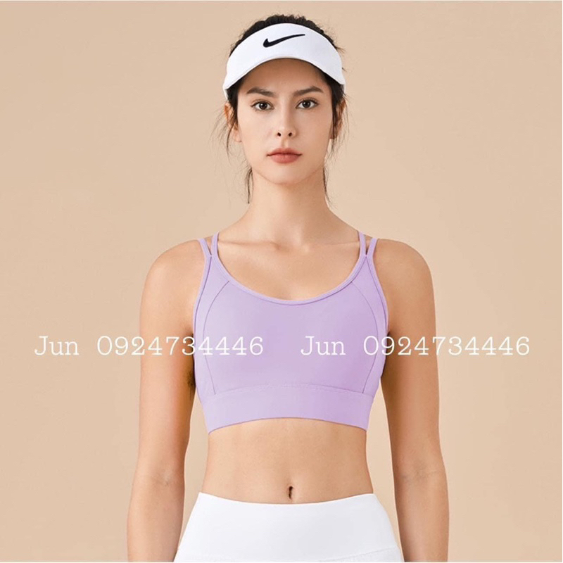 Áo bra lulu  thun lạnh dây đôi gài sau mút đúc tập gym yoga